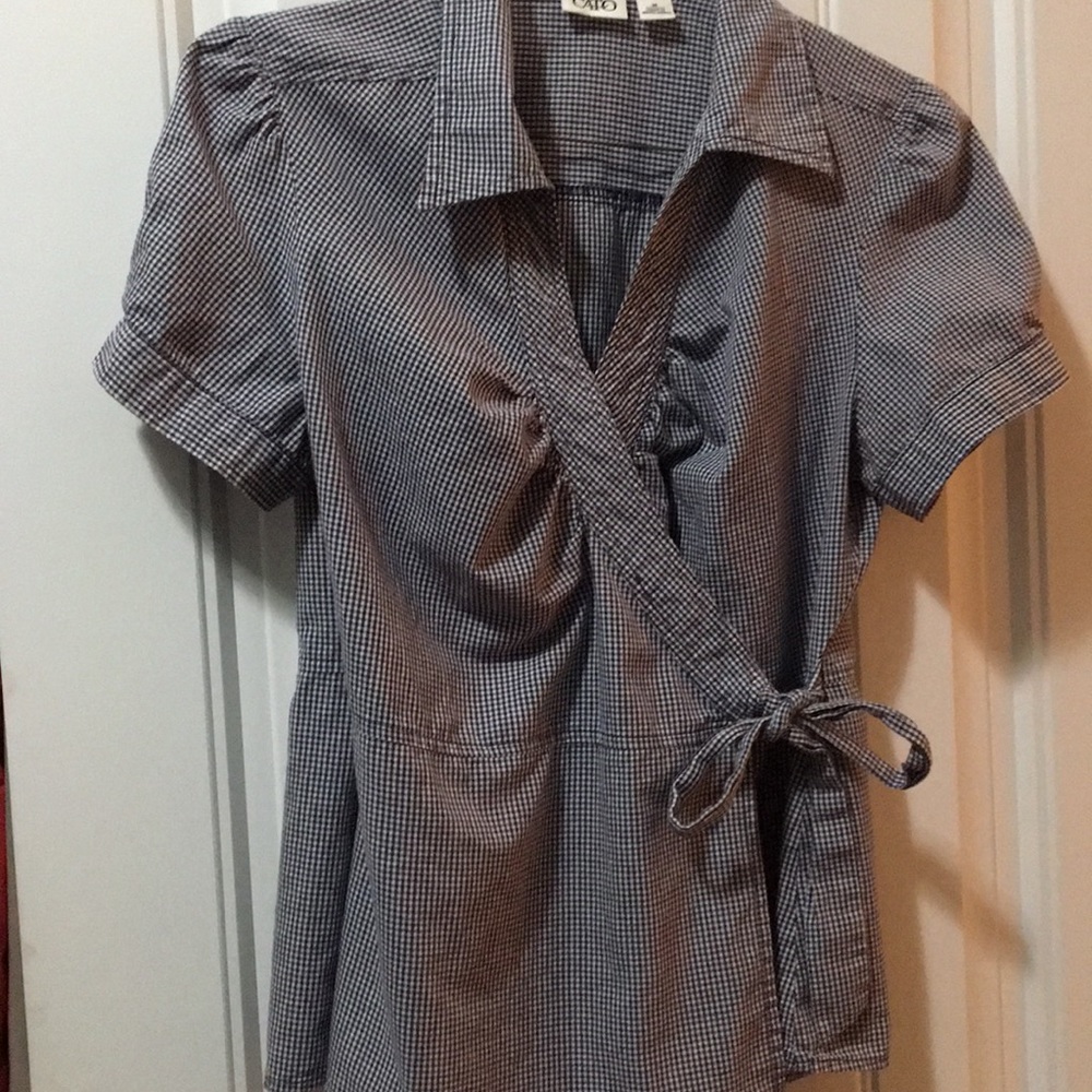 Checkered wrap shirt from Cato
